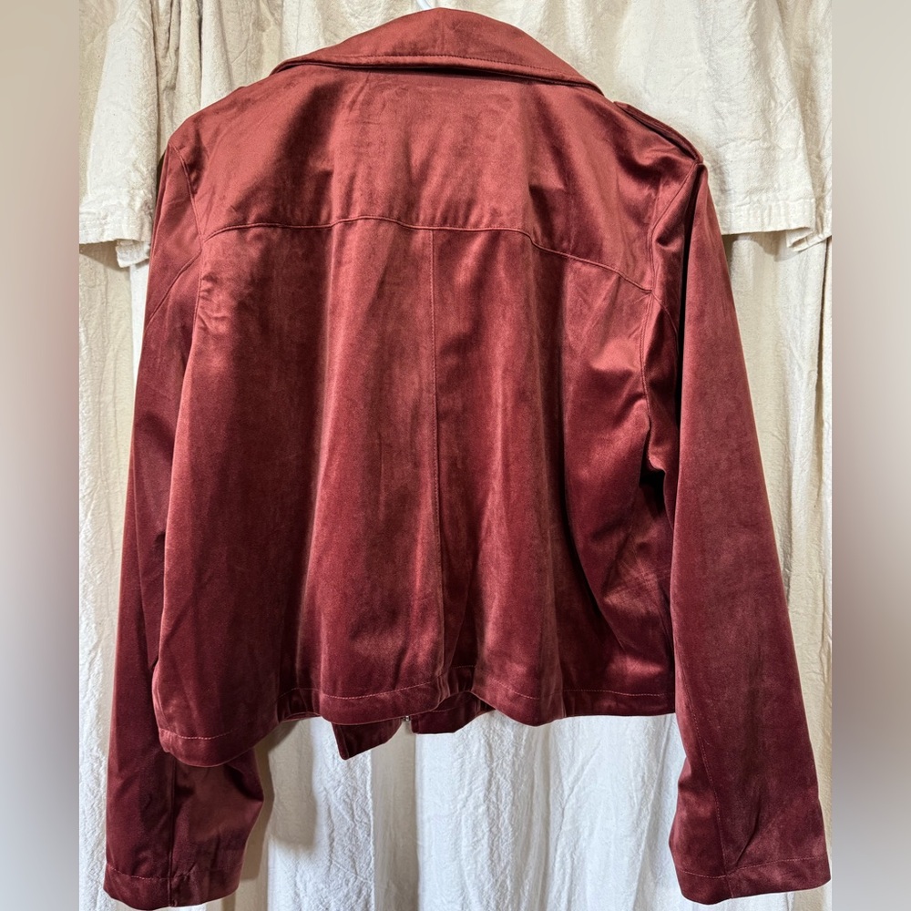 Lauren Conrad velour moto jacket - Picture 3 of 3